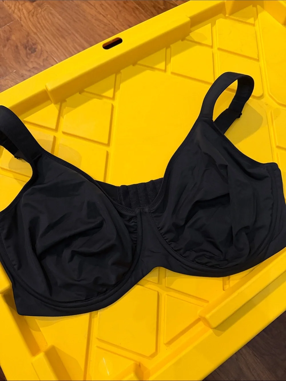Everyday Support Black Underwire Bra with Smooth Cups